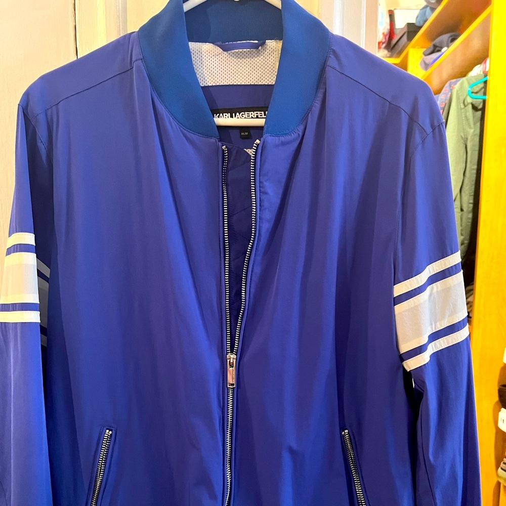 Karl Lagerfeld sporty track-style jacket.